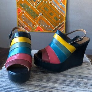 Madden Girl Striped Kaelide Platform Heels